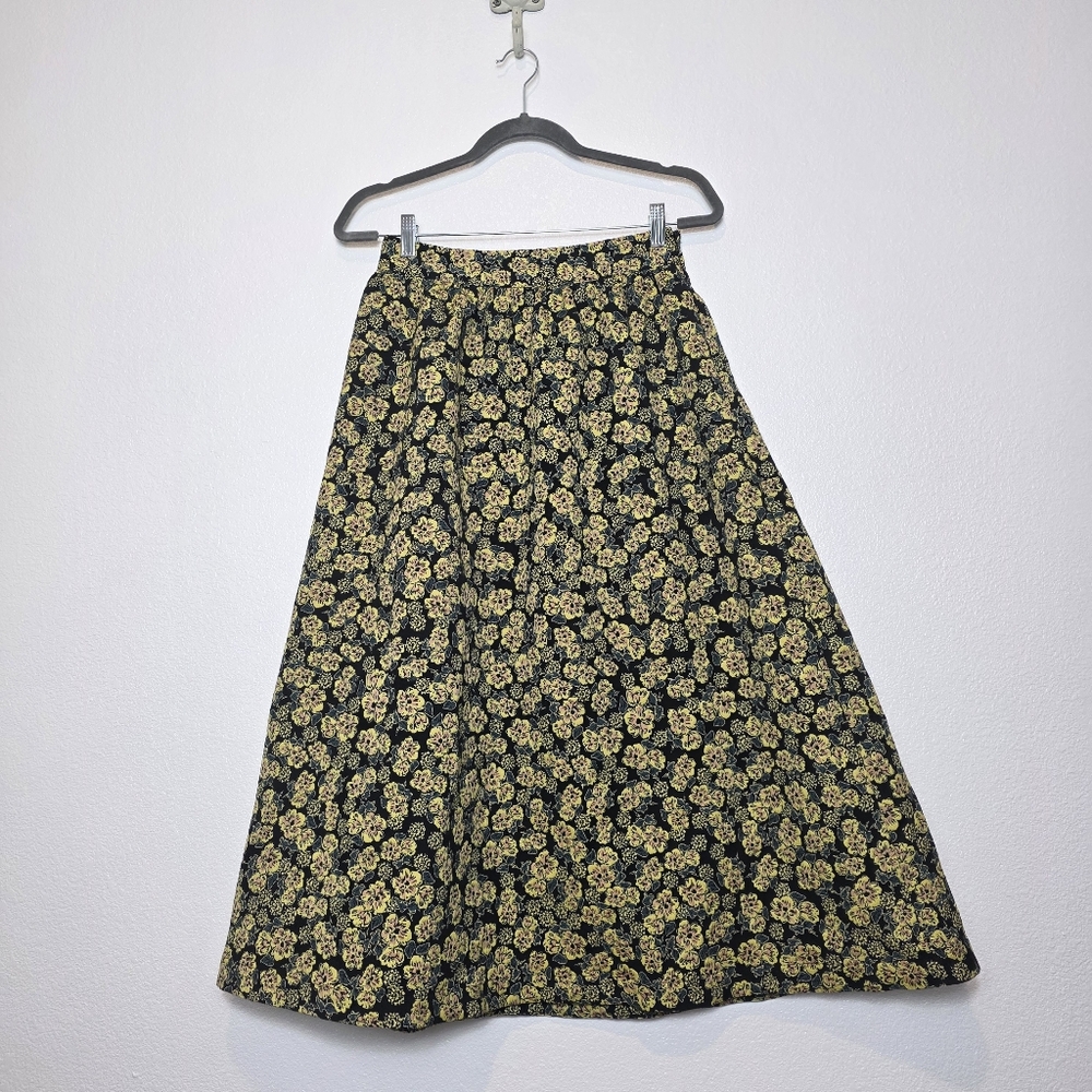 Anthropologie Maeve Floral Brocade Jacquard Maxi Skirt Size 4 - Picture 4 of 10